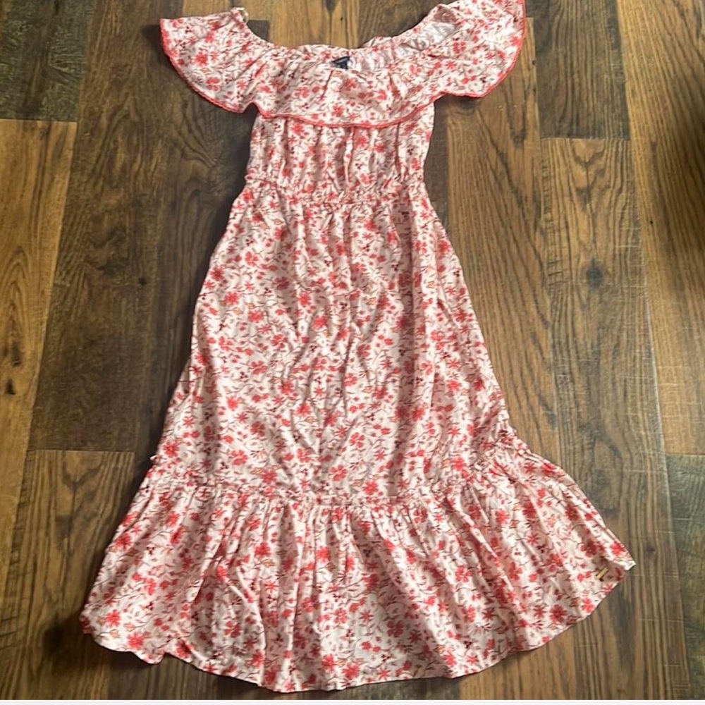 nautica off the shoulder maxi dress